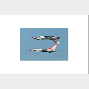 US Air Force Thunderbirds F-16 Fighting Falcons Posters and Art
